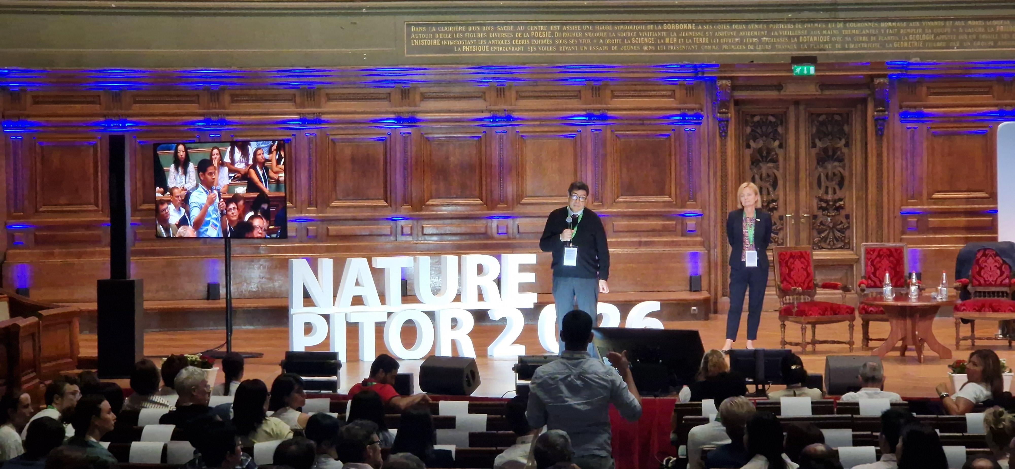 Dipendra Pant in Paris, France with Nobel laureate Philippe Aghion